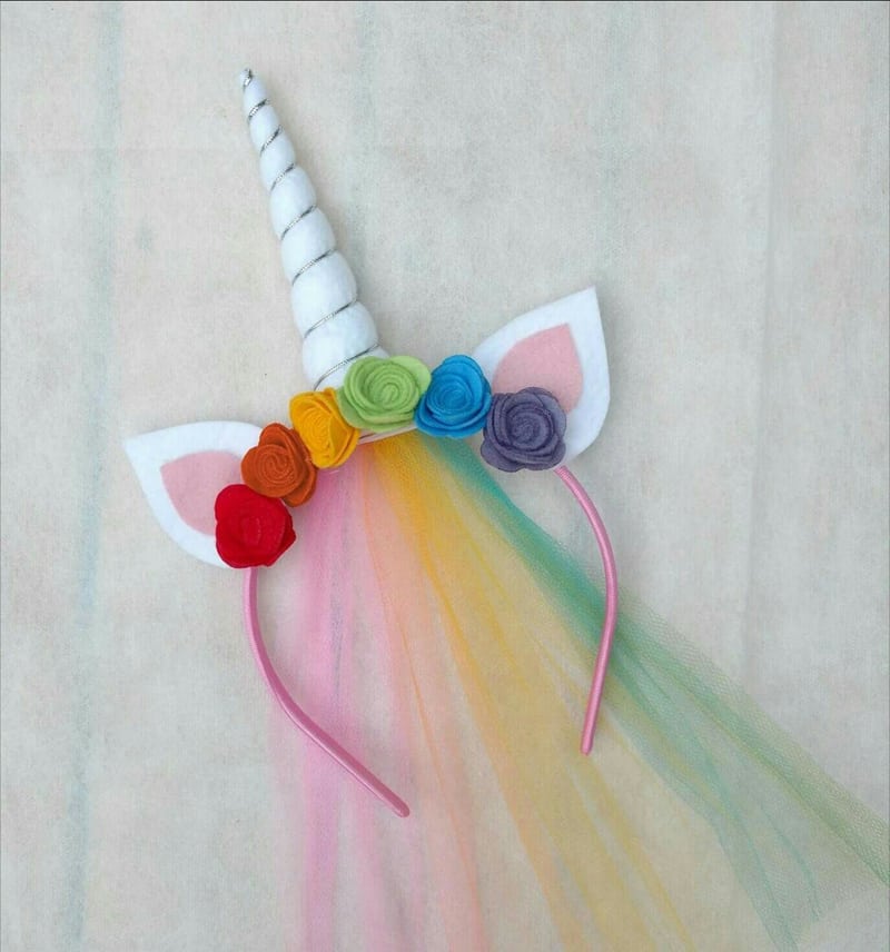 tiara unicornio arco iris