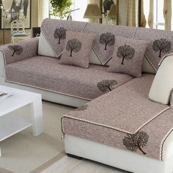 capa de sofa com desenho 