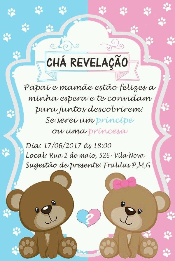 Featured image of post Convite Ch Revela o Elefantinho Para Editar Gr tis Hoje trouxe um kit muito mimoso em rosa e marrom cheio de po zinhos para decorar sua festa de anivers rio ou o ch de beb com o tema bonequinha de pano ou ch das bonecas