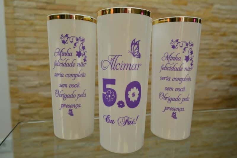 copos acrilico para festa 50 anos