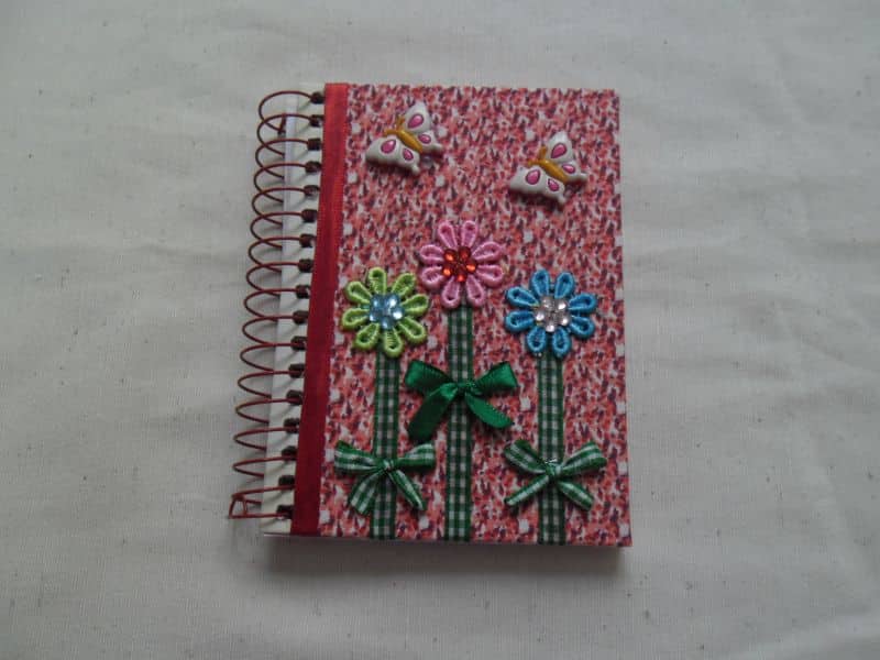 caderno decorado fitinhas