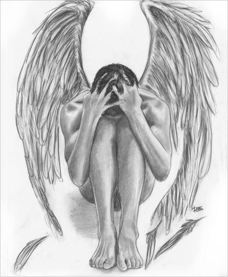 Desenho de Anjo: 30 Ideias para Imprimir - Artesanato Passo a Passo!