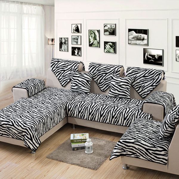 capa de sofa de zebra