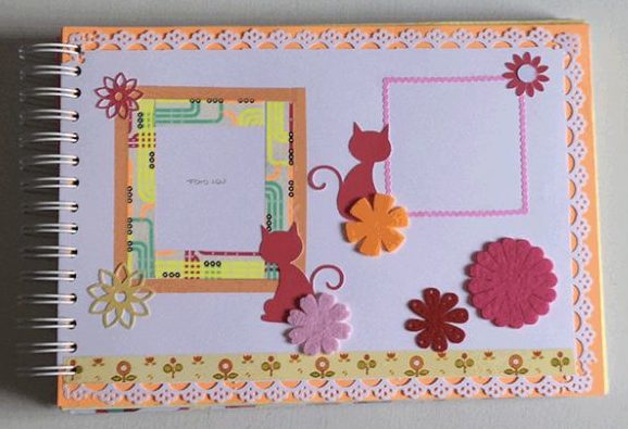 caderno decorado scrapbooking