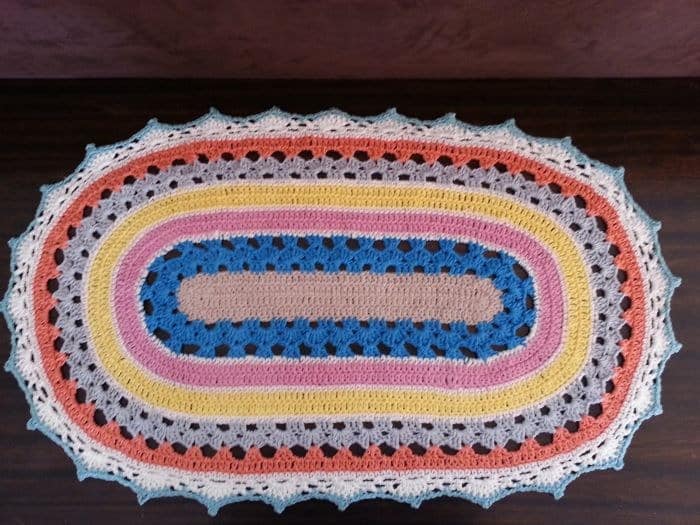 tapete croche colorido