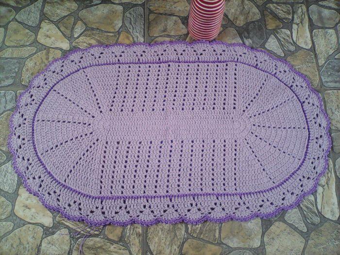 tapete croche lilas