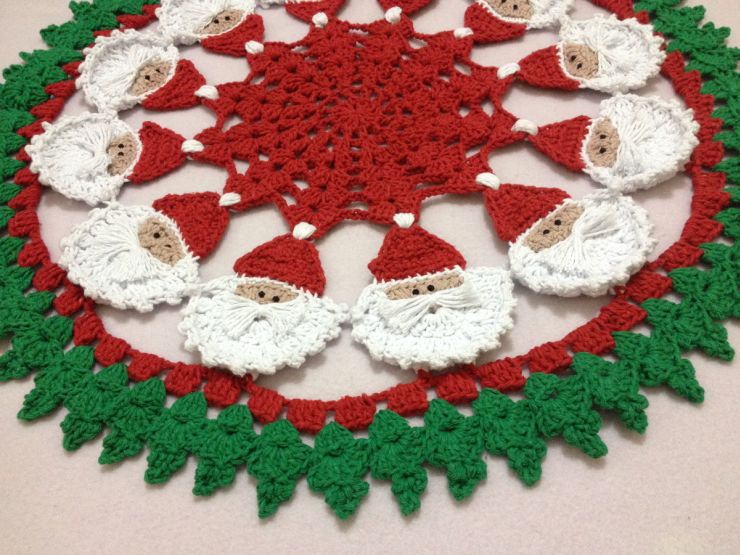 toalha croche noel