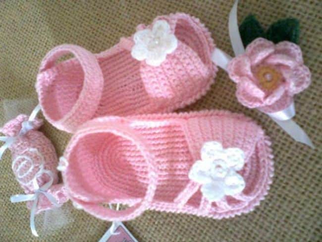 sapato de croche infantil