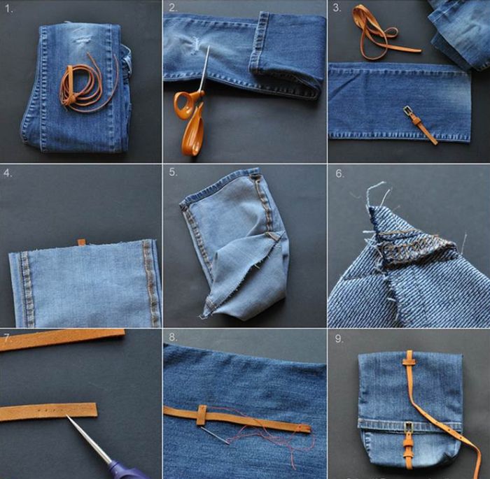 bolsa feita de calça jeans passo a passo