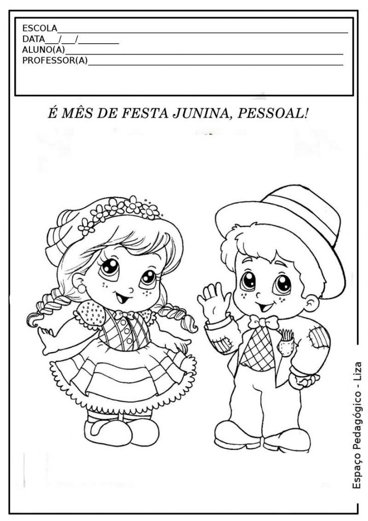 Desenhos para Colorir Festa Junina: 27 Figuras para Pintar - Artesanato ...