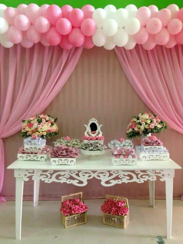 decoração simples para festa bailarina