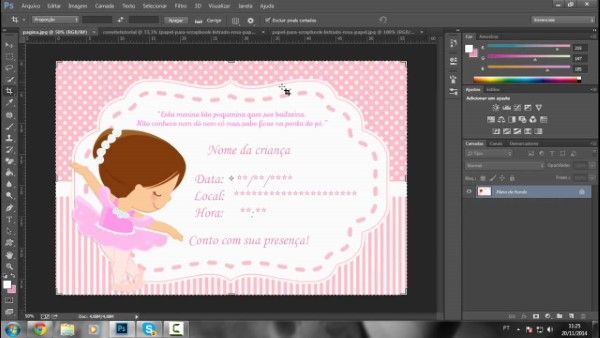 convite feito no corel