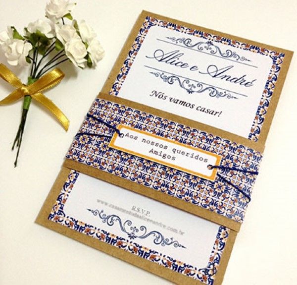 Convite de casamento personalizado