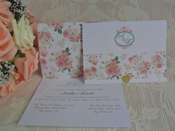 convite floral personalizado