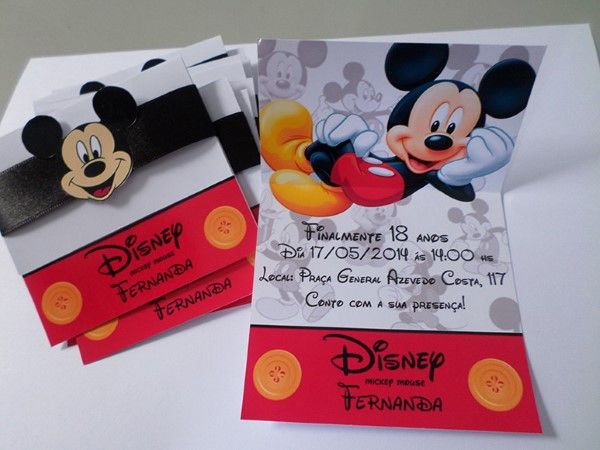 convite personalizado mickey