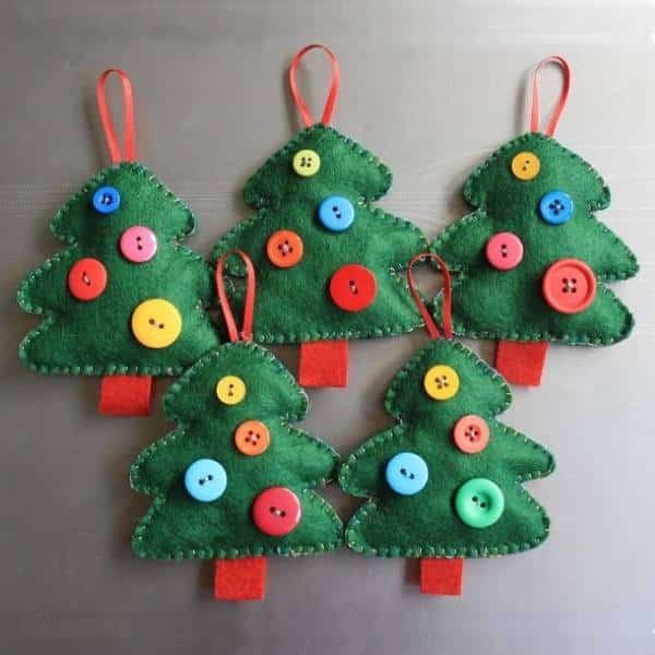 arvores de natal em feltro