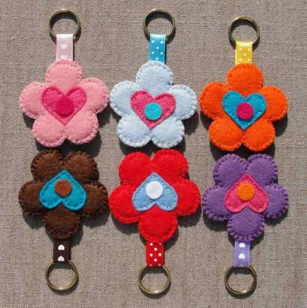 chaveiro de flores