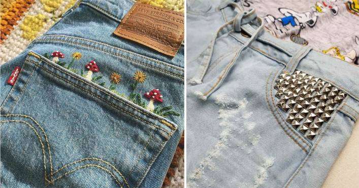 customização de jeans