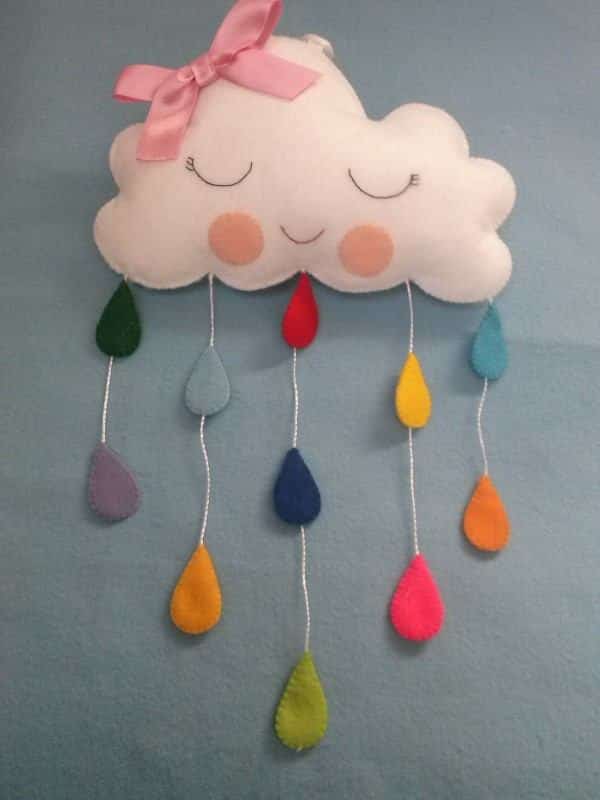 nuvem de feltro chuva de amor