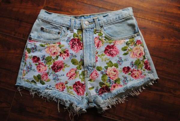 customização short jeans