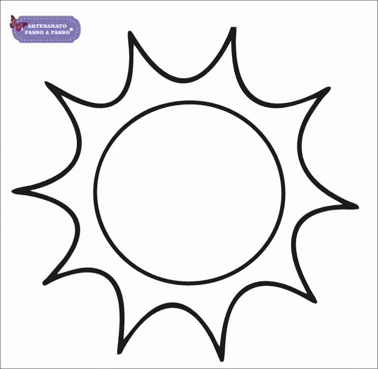 Molde de Sol para imprimir Artesanato Passo a Passo!