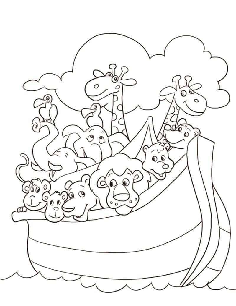 imagem para colorir arca de noé