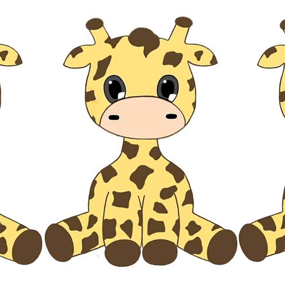 girafa sentada para imprimir