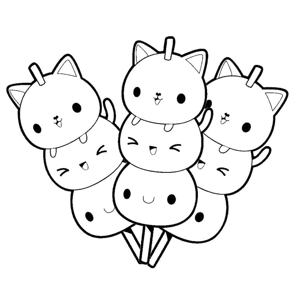 73 Desenhos Kawaii para Colorir