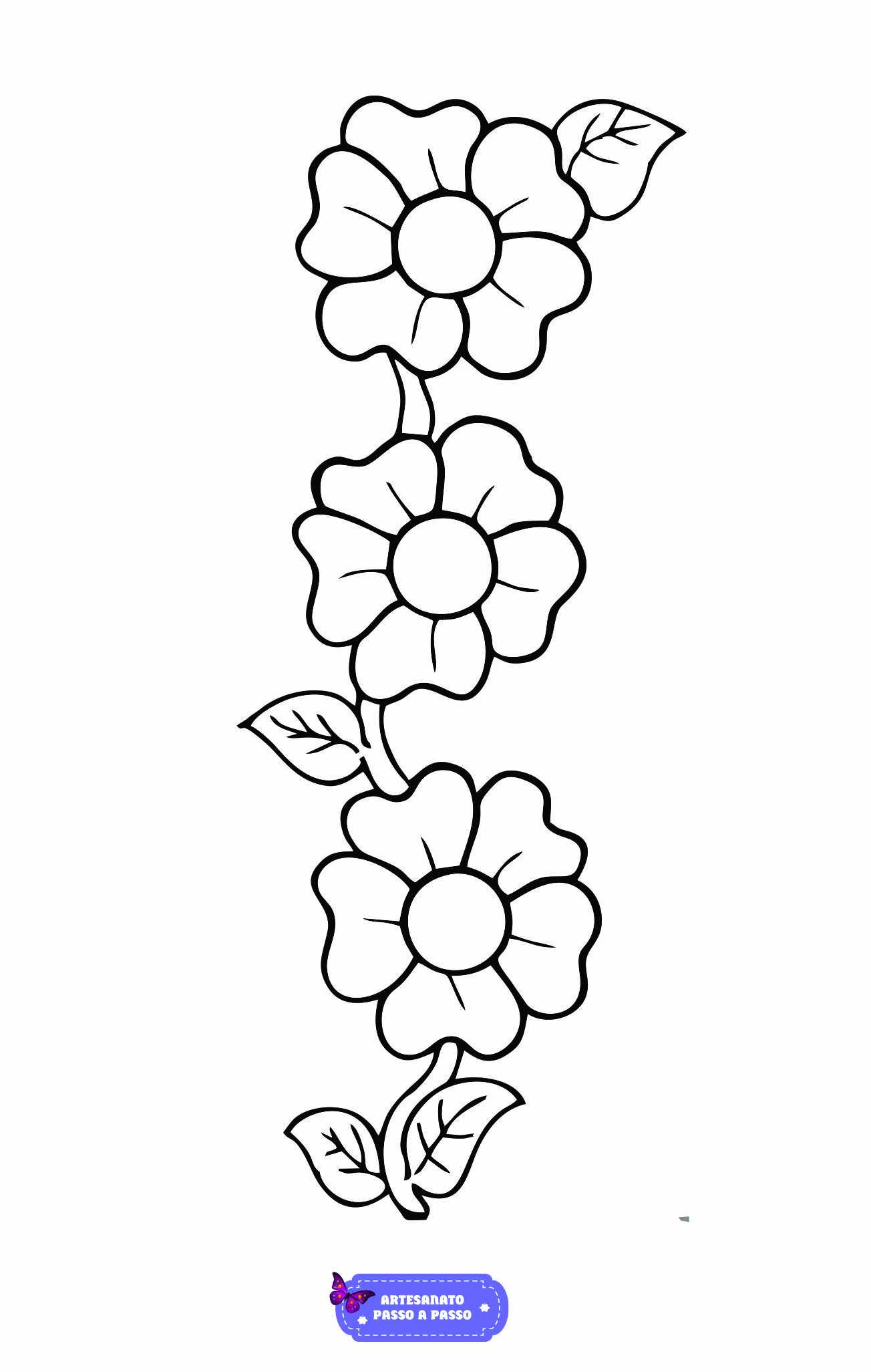 Desenho De Flor De Jasmim Para Colorir