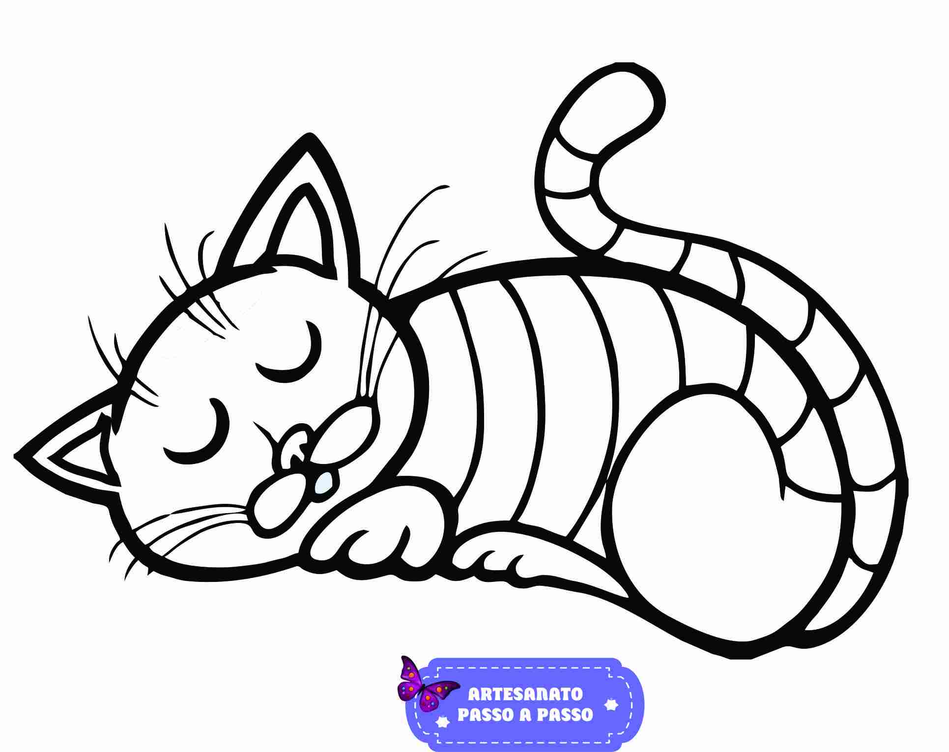 Desenhos de gatinho fácil