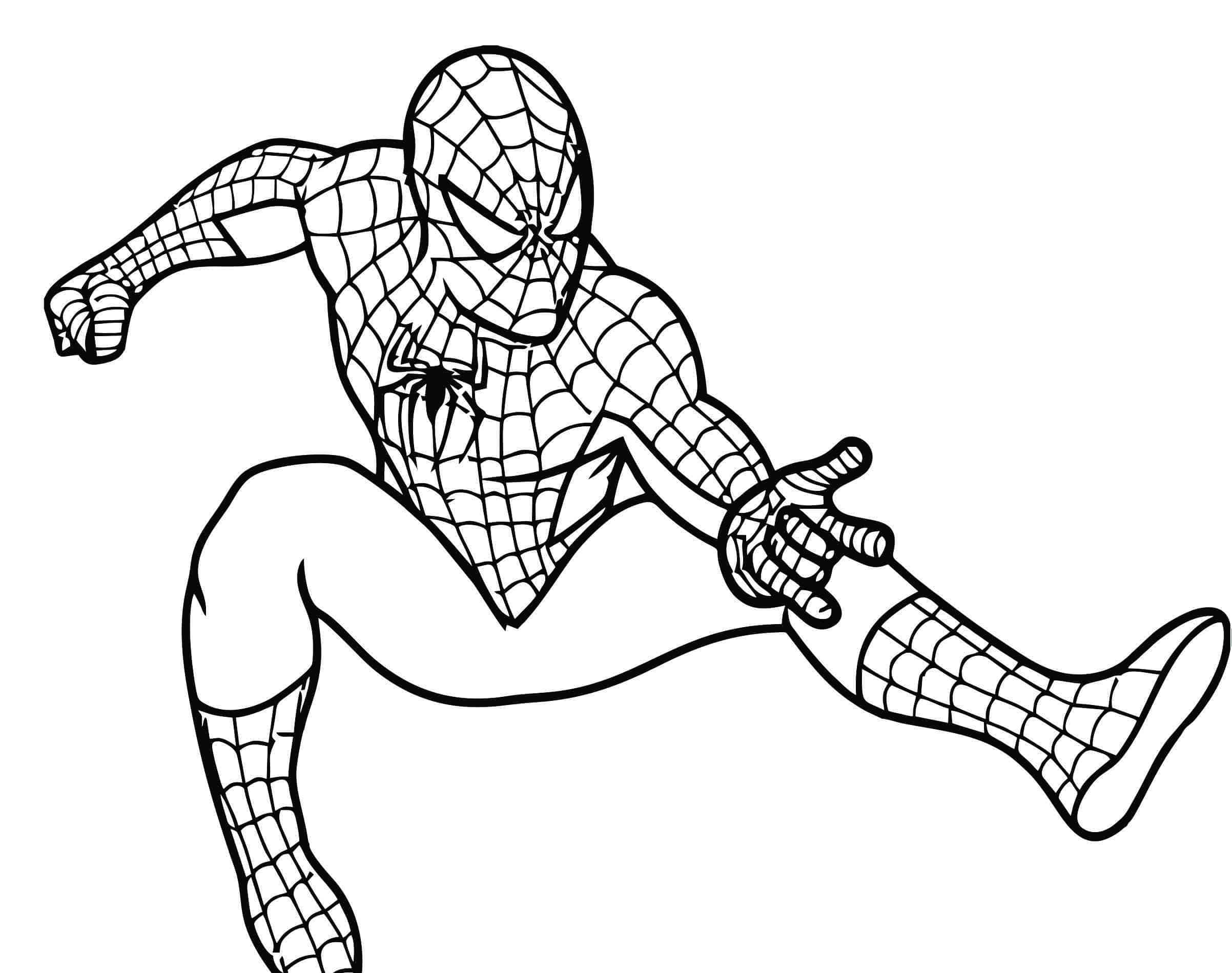 homem aranha para colorir