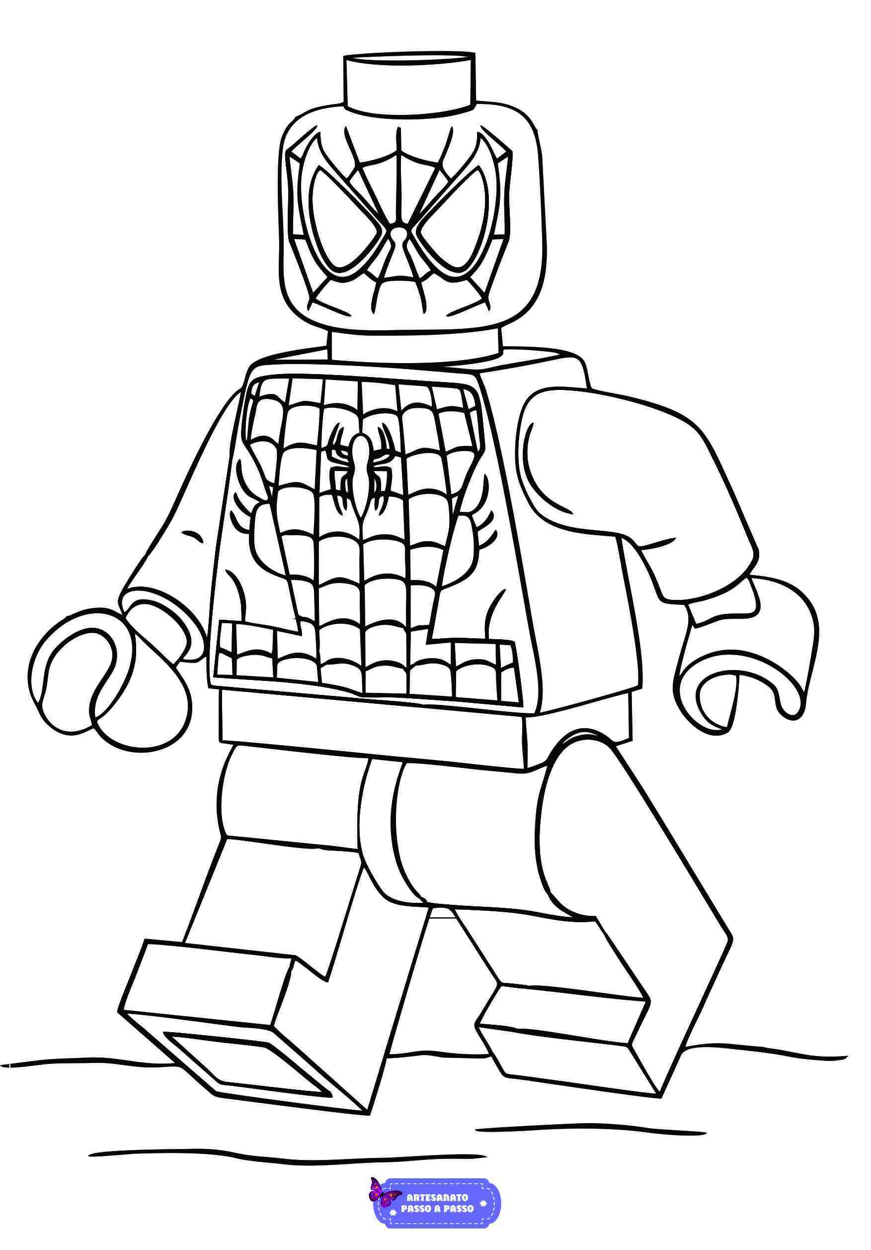 Desenhos do Homem Aranha para Colorir e Imprimir - Muito Fácil