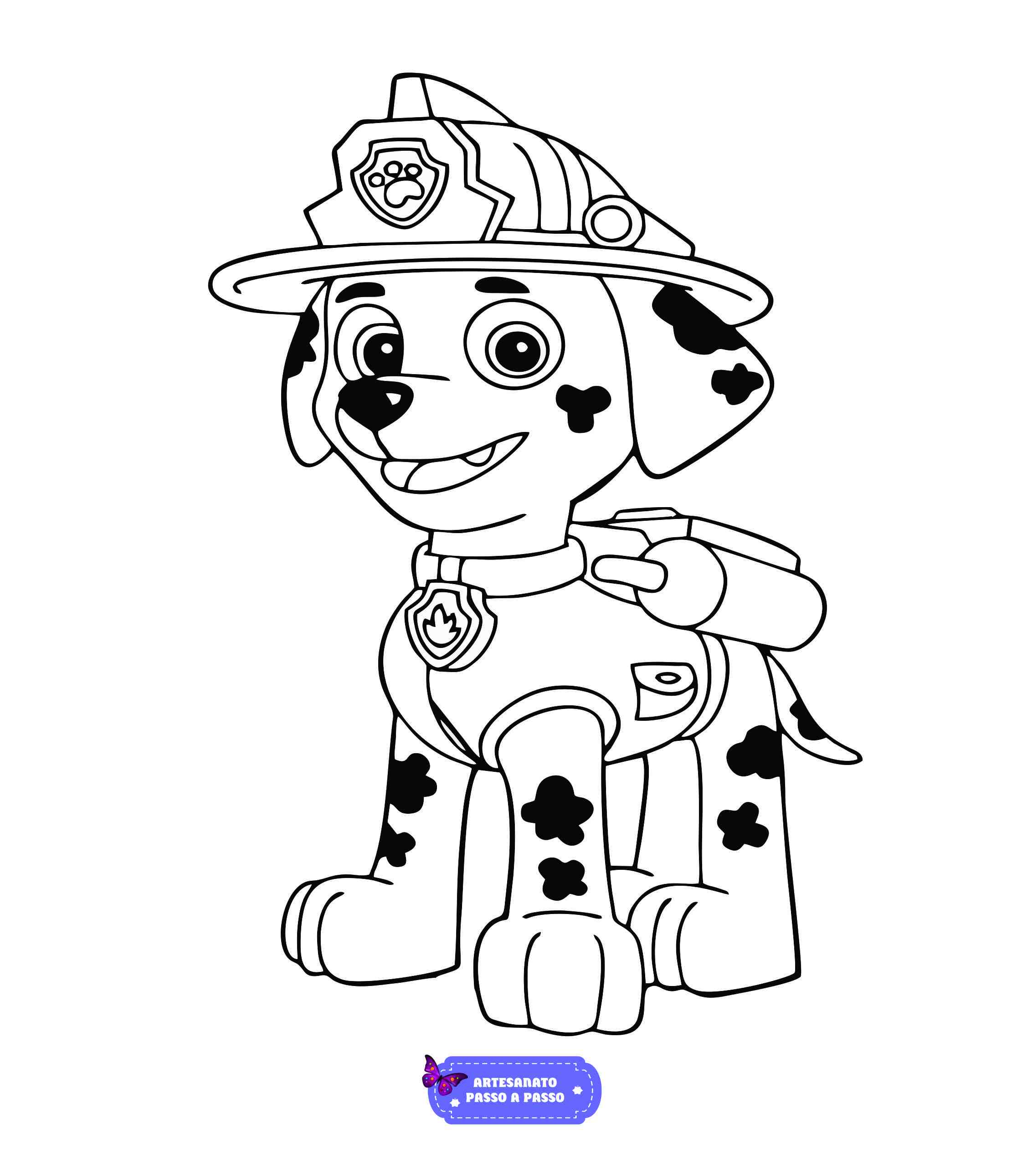 Desenho Da Patrulha Canina Para Colorir Artesanato Passo A Passo