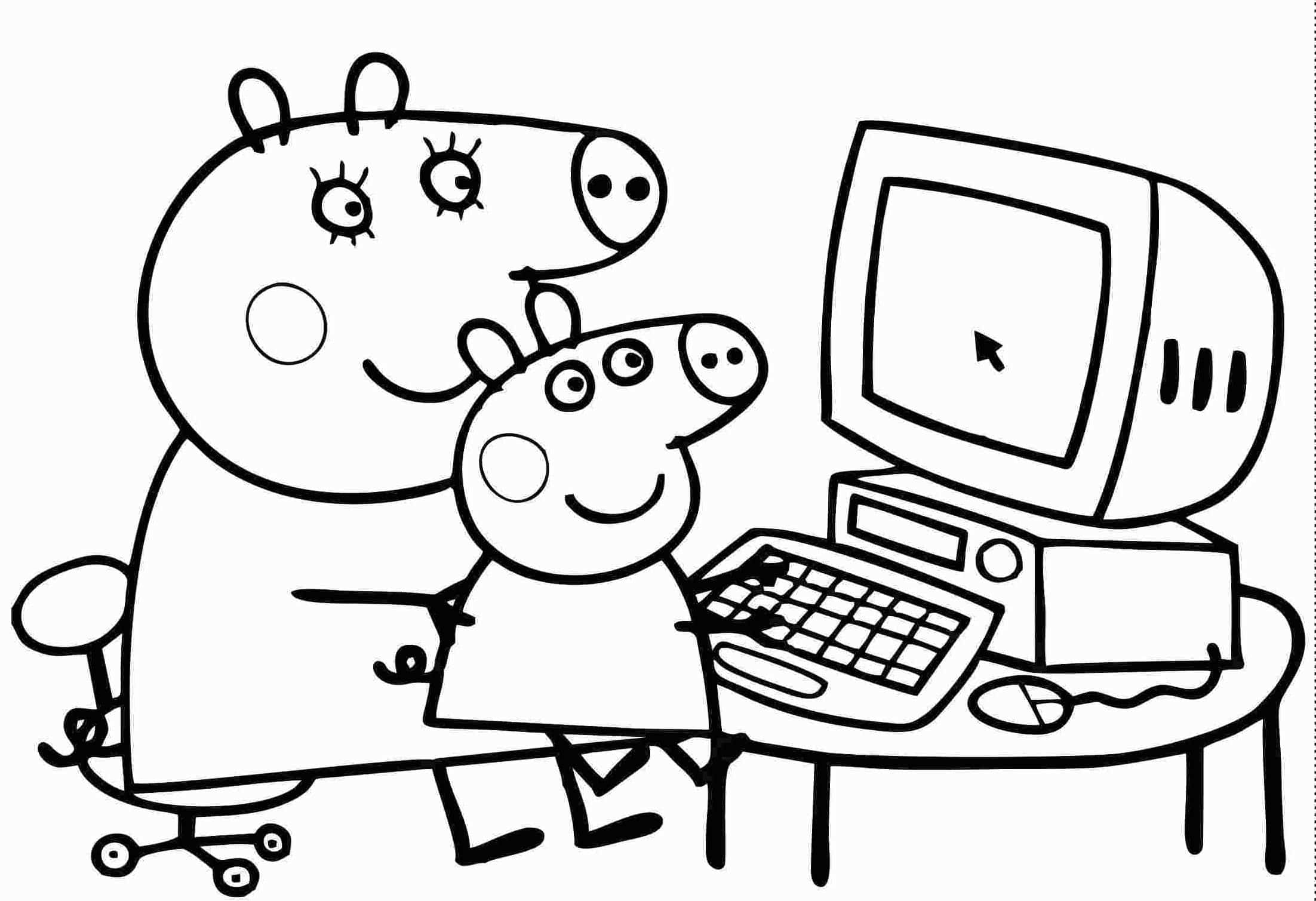 desenho para colorir da peppa - Atividades para a Educação Infantil -  Cantinho do Saber