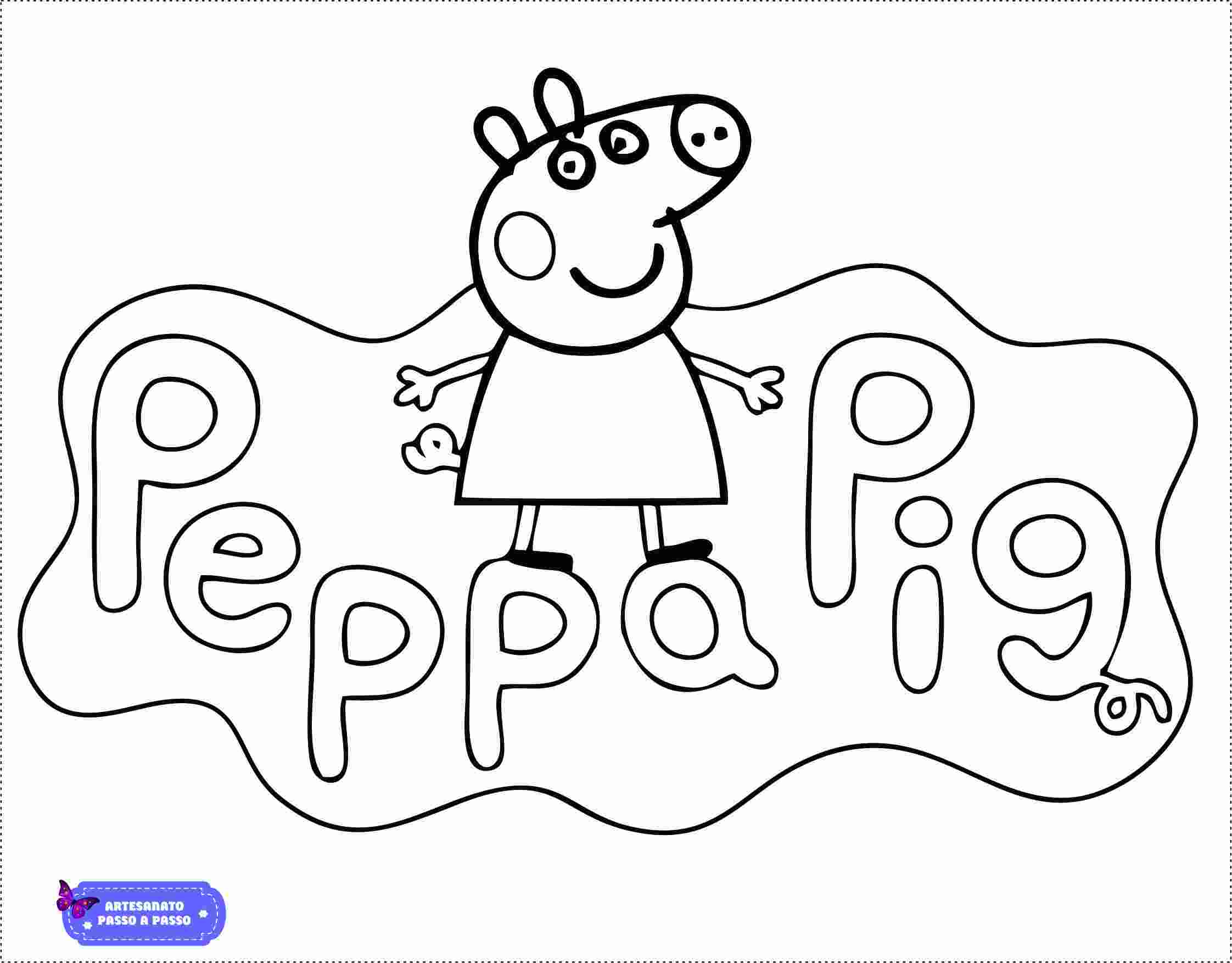 Desenho da Peppa para colorir - Artesanato Passo a Passo!