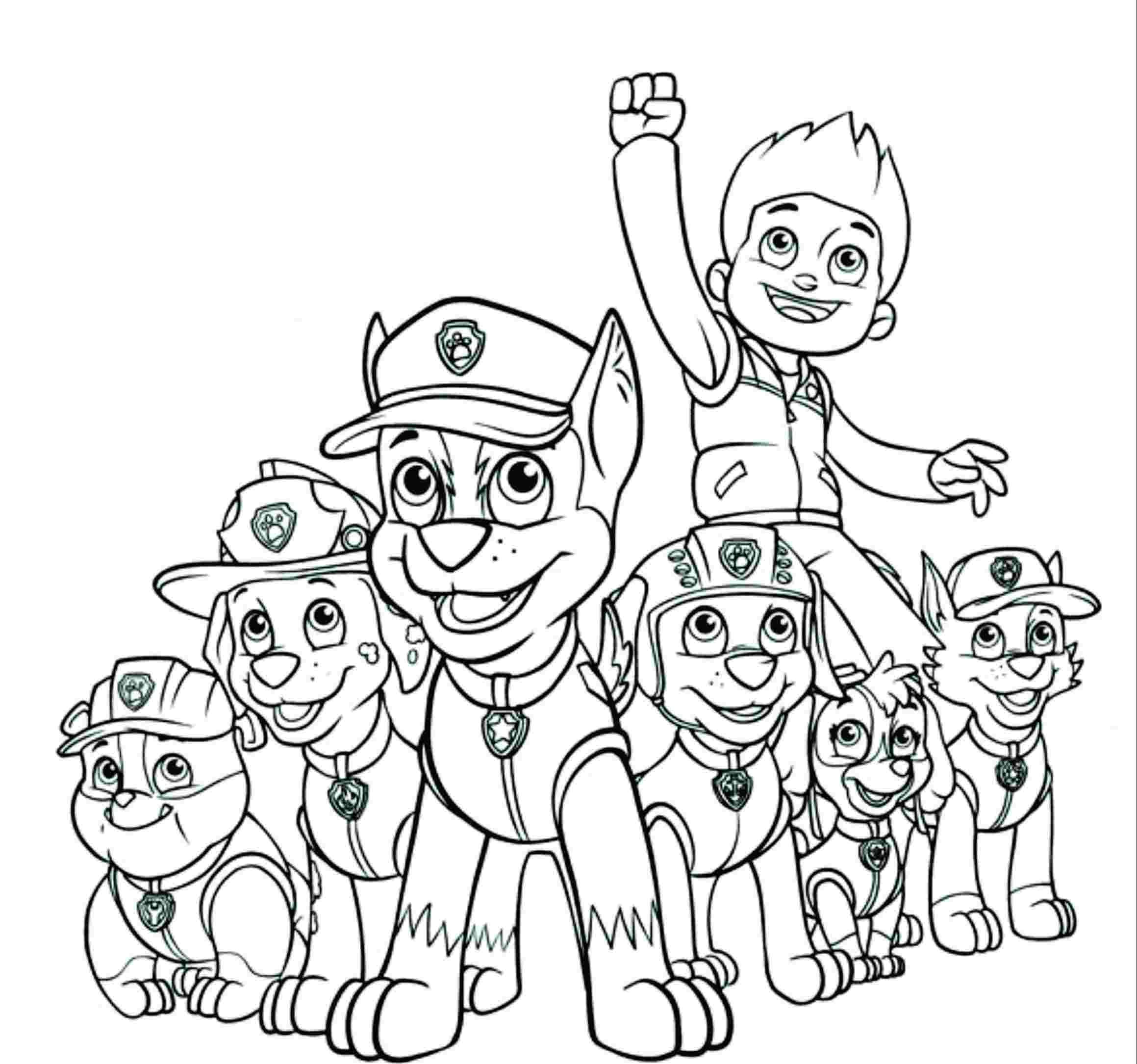 turma da patrulha canina para colorir