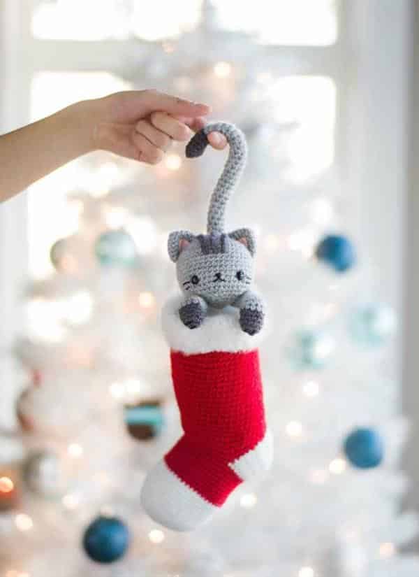 amigurumi gatinho natal