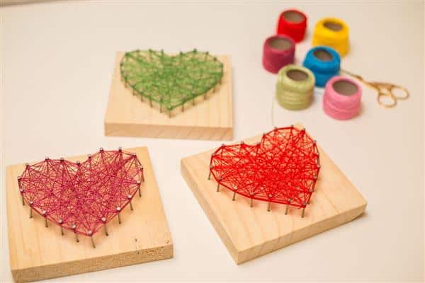 como fazer string art