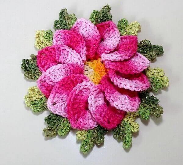 Crochê-flor-begônias