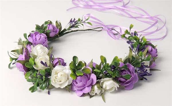 como-fazer-tiara-de-flores-violeta