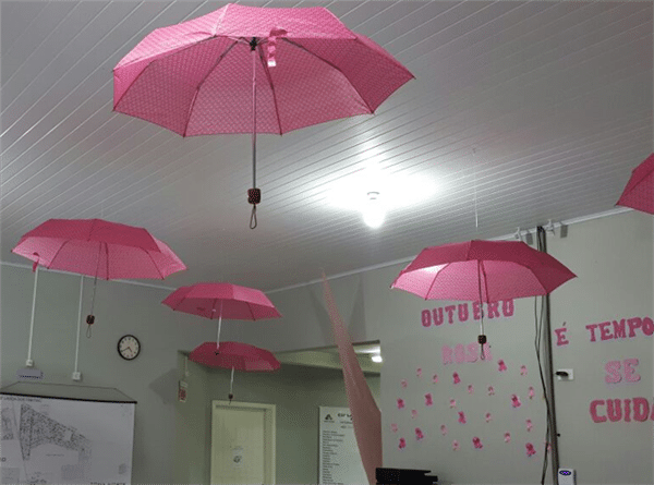 decoração com guarda chuva