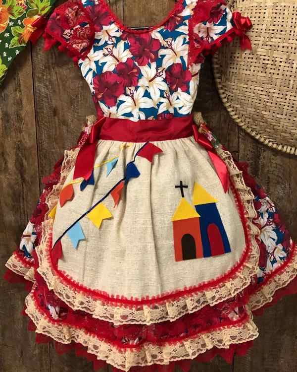 vestido para festa junina adulto