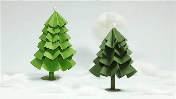 Artesanato-de-Natal-arvore-artesanal-de-papel-verde