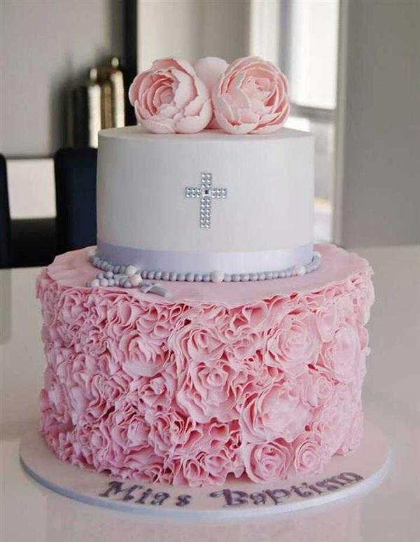 bolo-de-batizado-rosa-com-flores