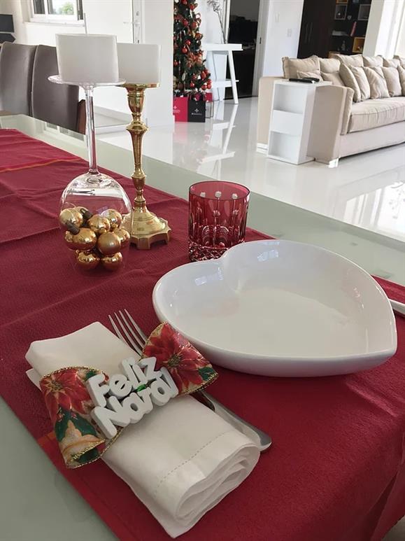 decoração mesa natal