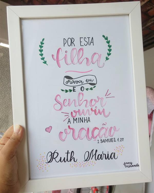 lettering para quadro