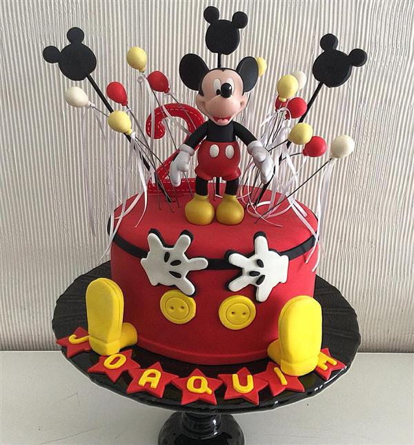 bolo mickey vermelho