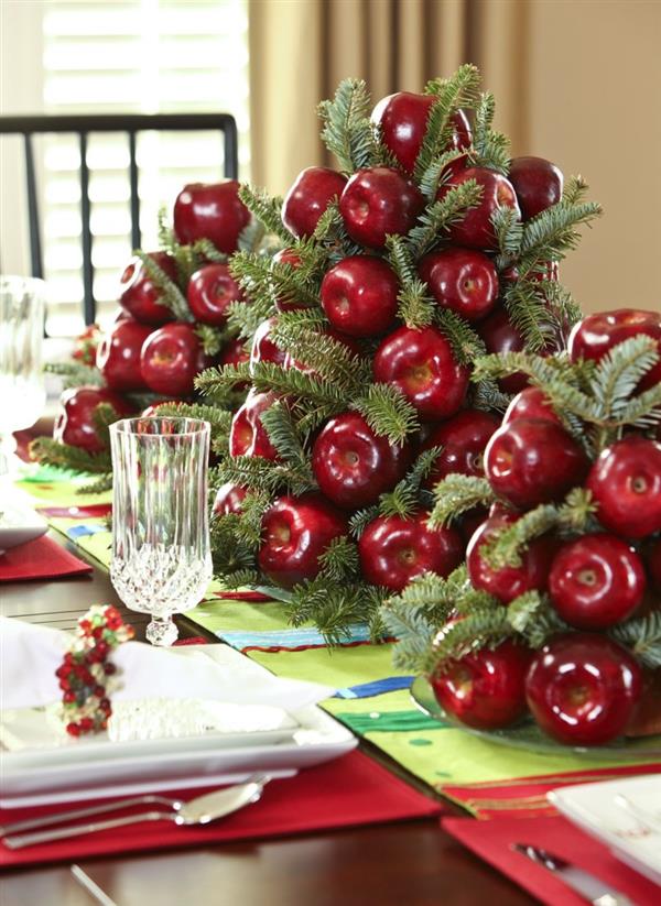 decoração de natal com frutas