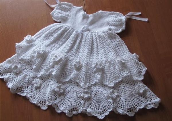 batizado-vestido de croche infantil