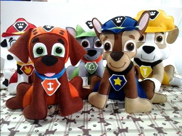 bonecos de feltro patrulha canina